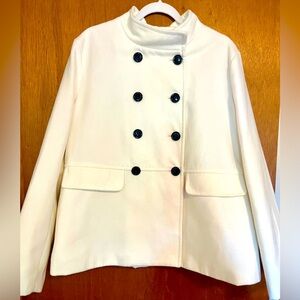 Old Navy | Pea Coat | Wool Blend | White | Size XL